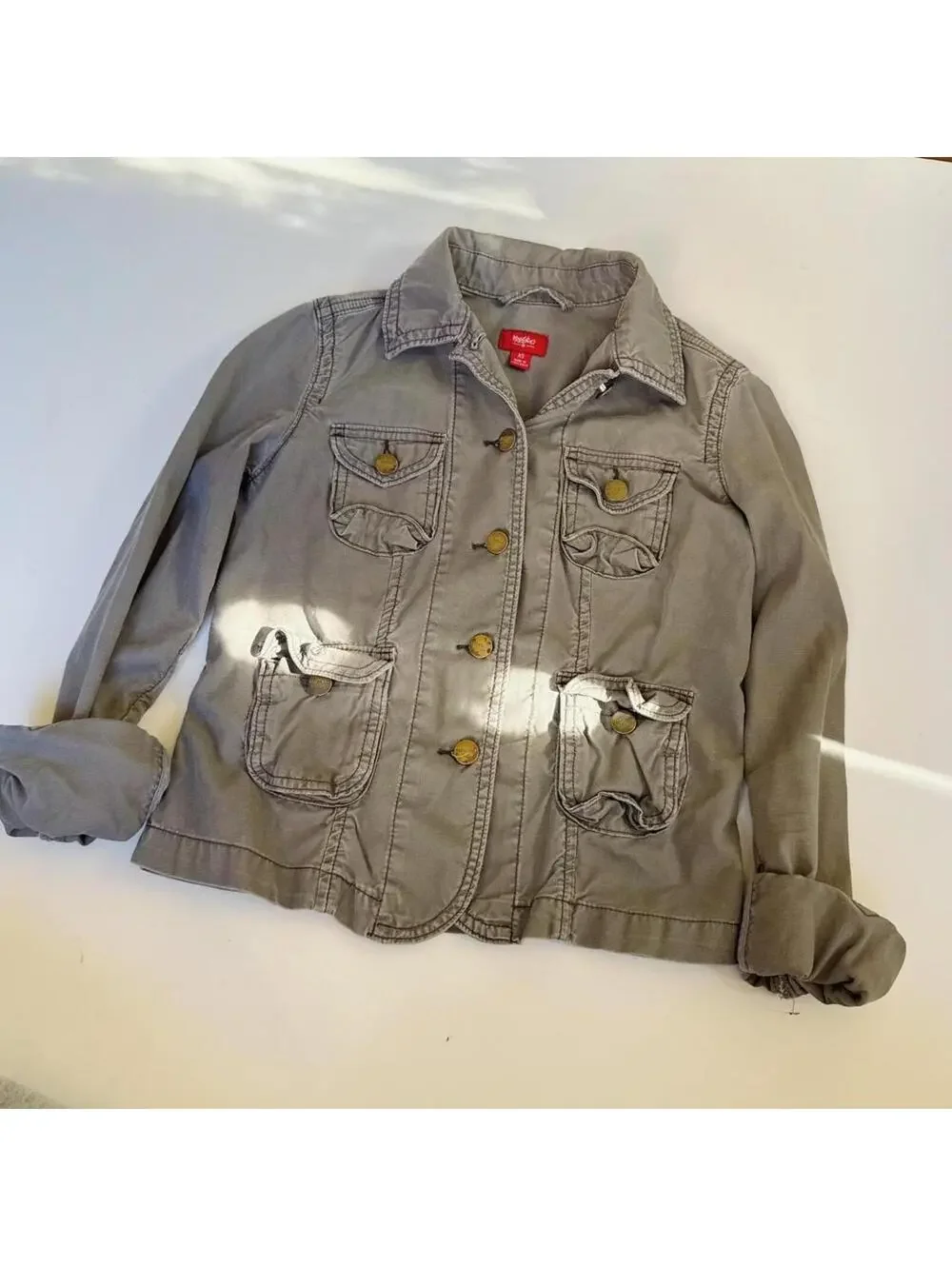 Y2K Military Style Utility Jacket